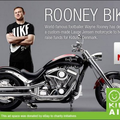 Rooney designs motorcycle for KidsAids charity auction