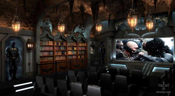 A $2 million dollar Batcave inspired custom home theater is a real Batman fan fantasy