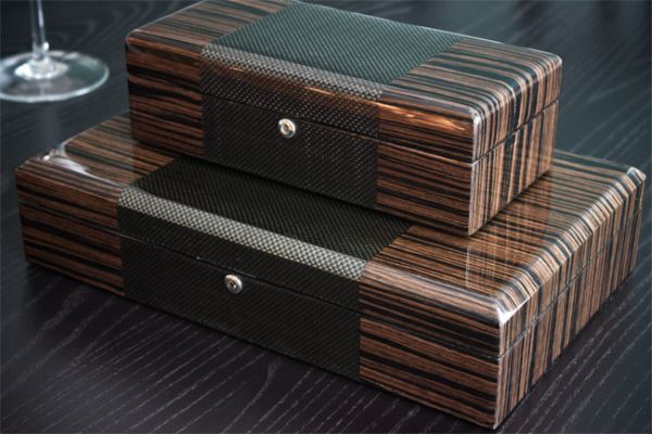 Gorgeous Watch cases made from Carbon fiber and rare wood
