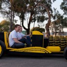 Air-powered car is made out of 500,000 Lego bricks