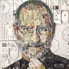 Artist Jason Mecier uses discarded items to create amazing mosaic portraits