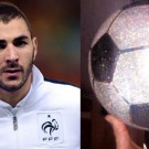 Karim Benzema splashes $250k on a diamond-encrusted football