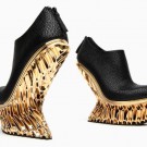 Francis Bitonti 3D prints gold-plated pumps for fashionista in you