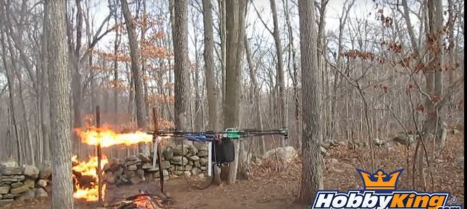 19-year-old  Austin Haughwout is back with a flamethrower drone