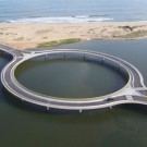 Circular bridge in Uruguay offers full 360-degree view to drivers