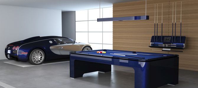 Elysium carbon fiber pool table boasts a bunch of cool technology