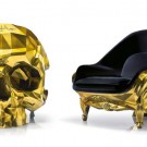 Gold Skull Armchair celebrates evilness in the lap of luxury