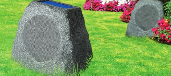 Rocks that rock! Self-powered Solar Stone and Keystone speakers