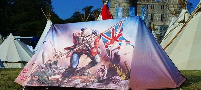 Eat, breath and sleep in Iron Maiden ‘The Trooper’ tent