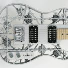 Heavy Metal: 3D printed aluminum guitar with barbed wires and roses