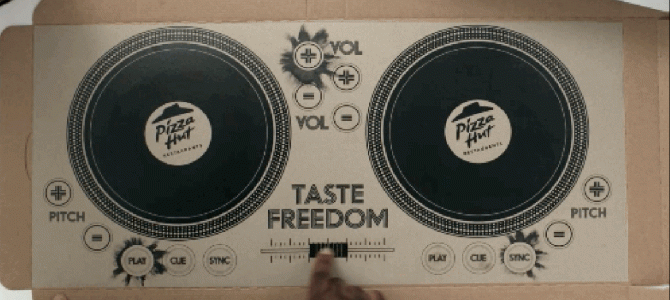 Pizza Hut delivers Bluetooth-enabled playable DJ pizza boxes