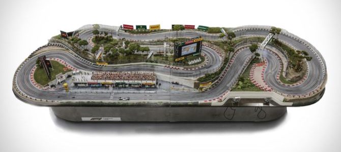 This custom- built Formula 1 Slot Car Racetrack is up for auction