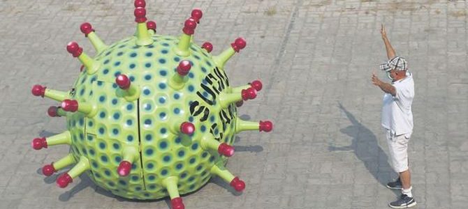 Hyderabad man creates coronavirus shaped car to create awareness